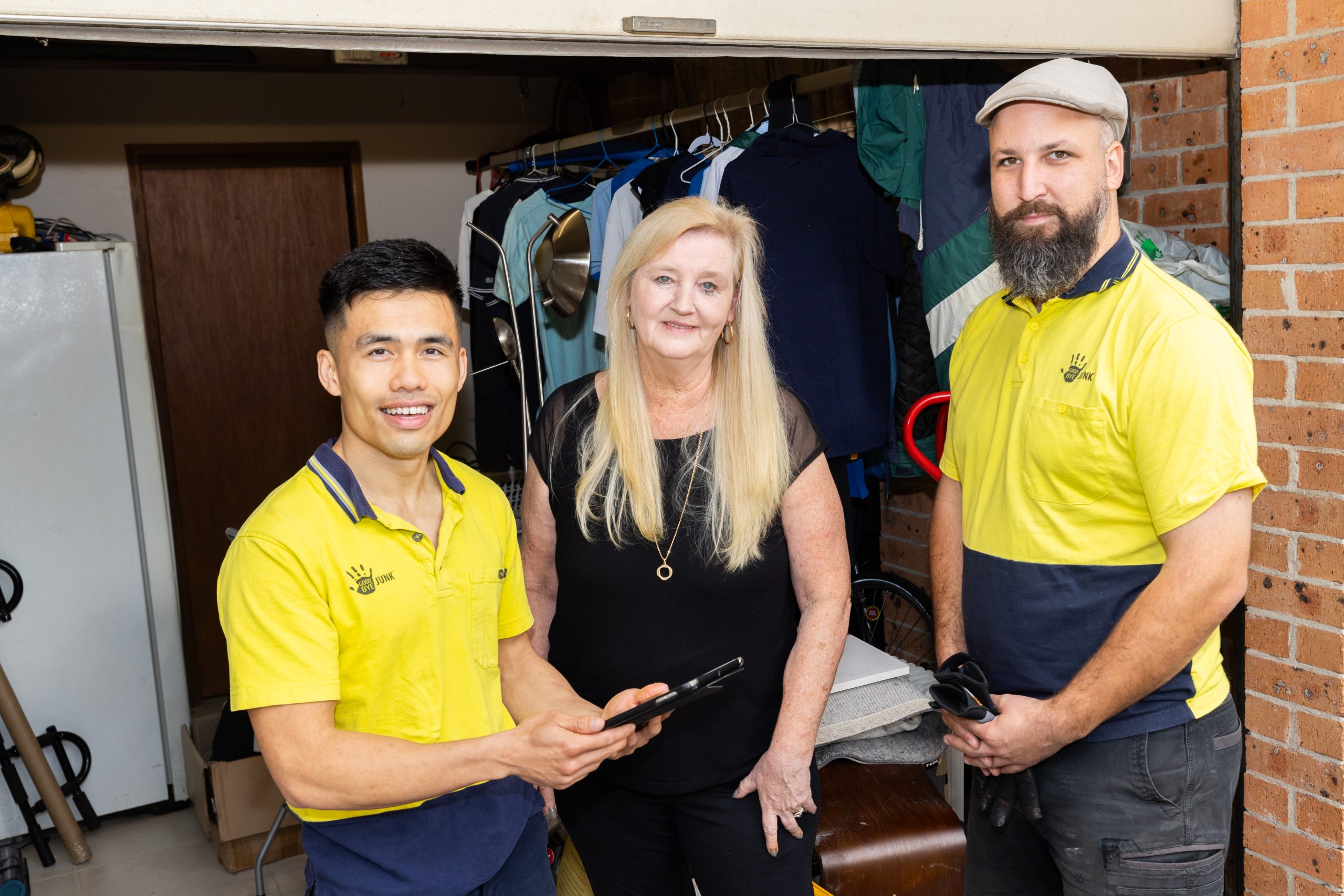 Household Clearance And You with Expert Guide By Goodbye Junk Rubbish Removal 3 goodbyye junk team with their happy and contented lady client